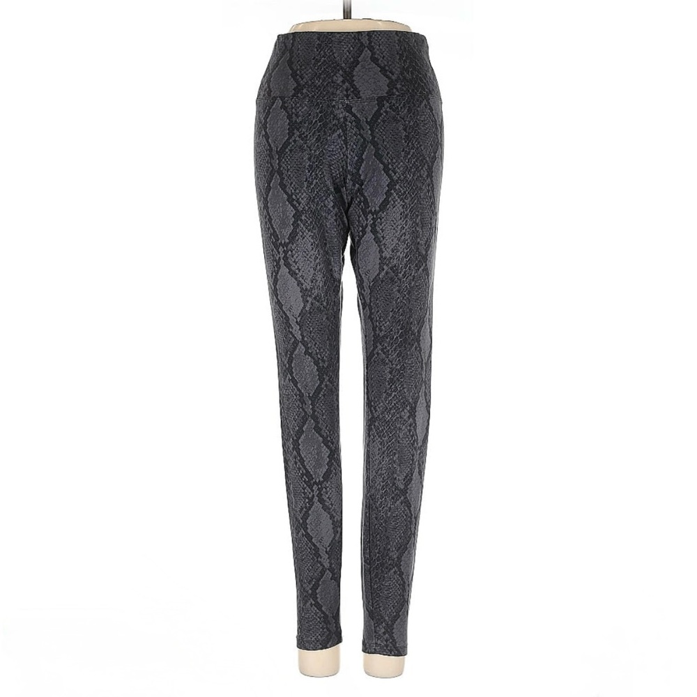 Express Dark Gray Snakeskin Buttersoft Leggings EUC Sz M